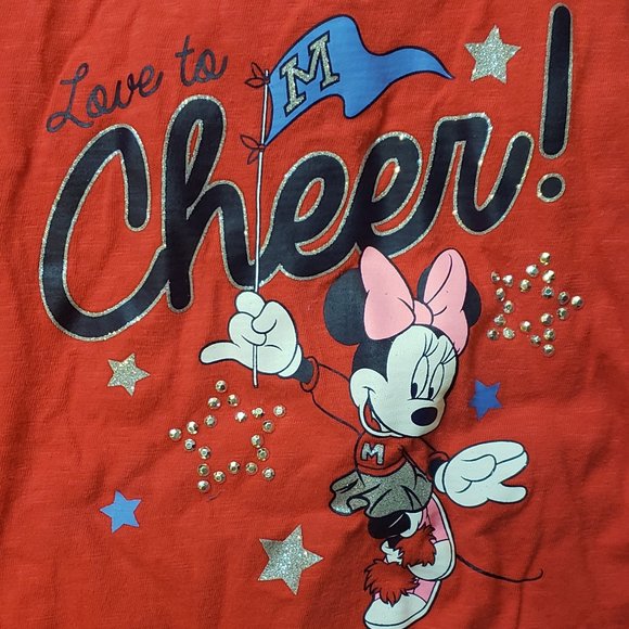 Disney Minnie Mouse 100% Cotton Double Tank  Size 7 Red White Blue - Picture 3 of 4